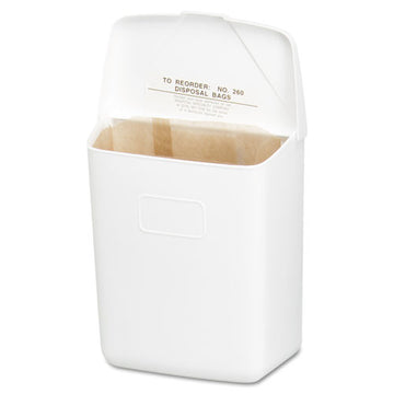HOSPECO® Wall Mount Sanitary Napkin Receptacle-abs, Ppc Plastic, 1 Gal, White freeshipping - TVN Wholesale